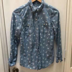 Flower Denim Shirt